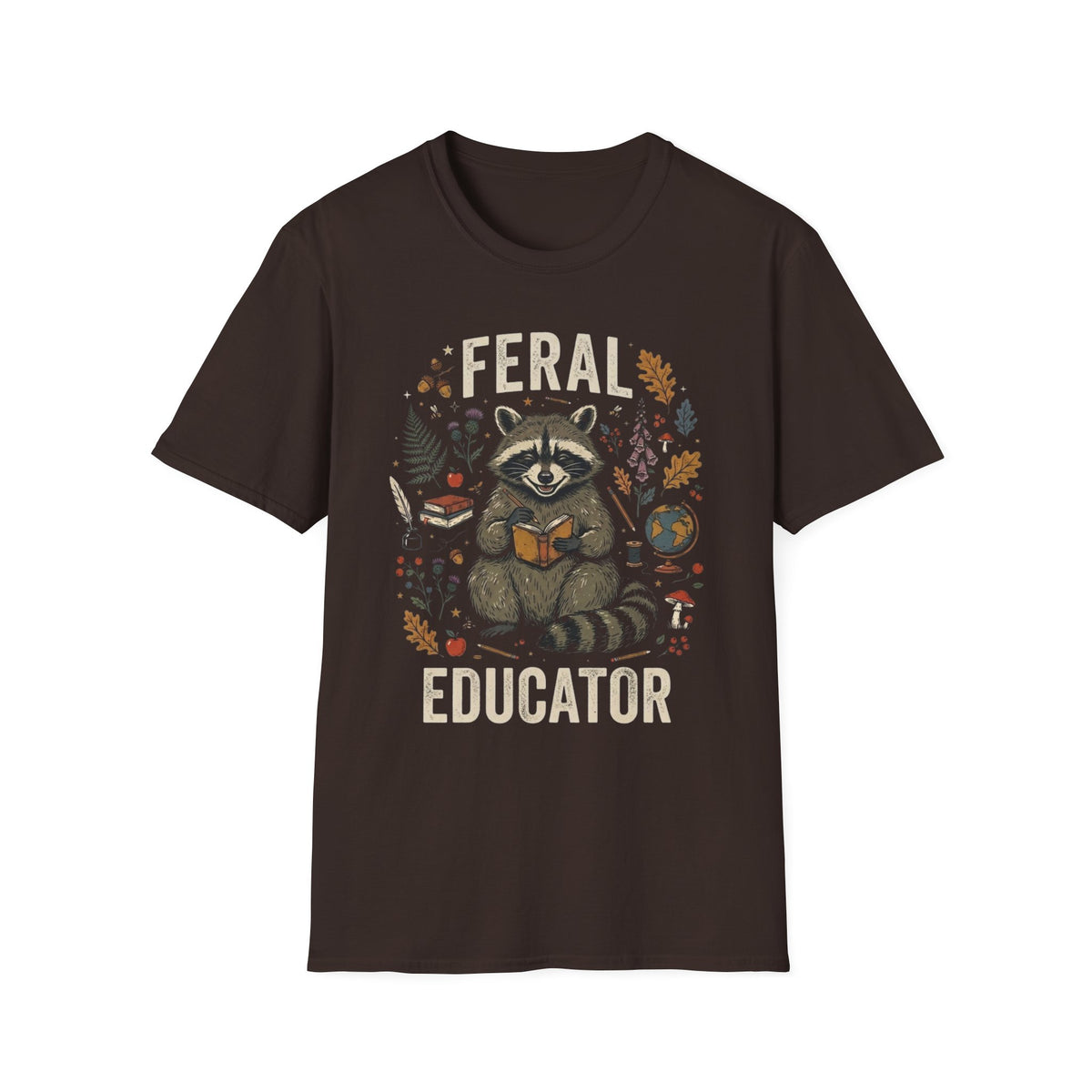 Feral Educator Raccoon T +Adult Size