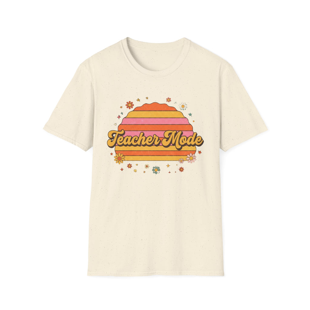 Teacher Mode - Retro Sunset Floral Graphic T