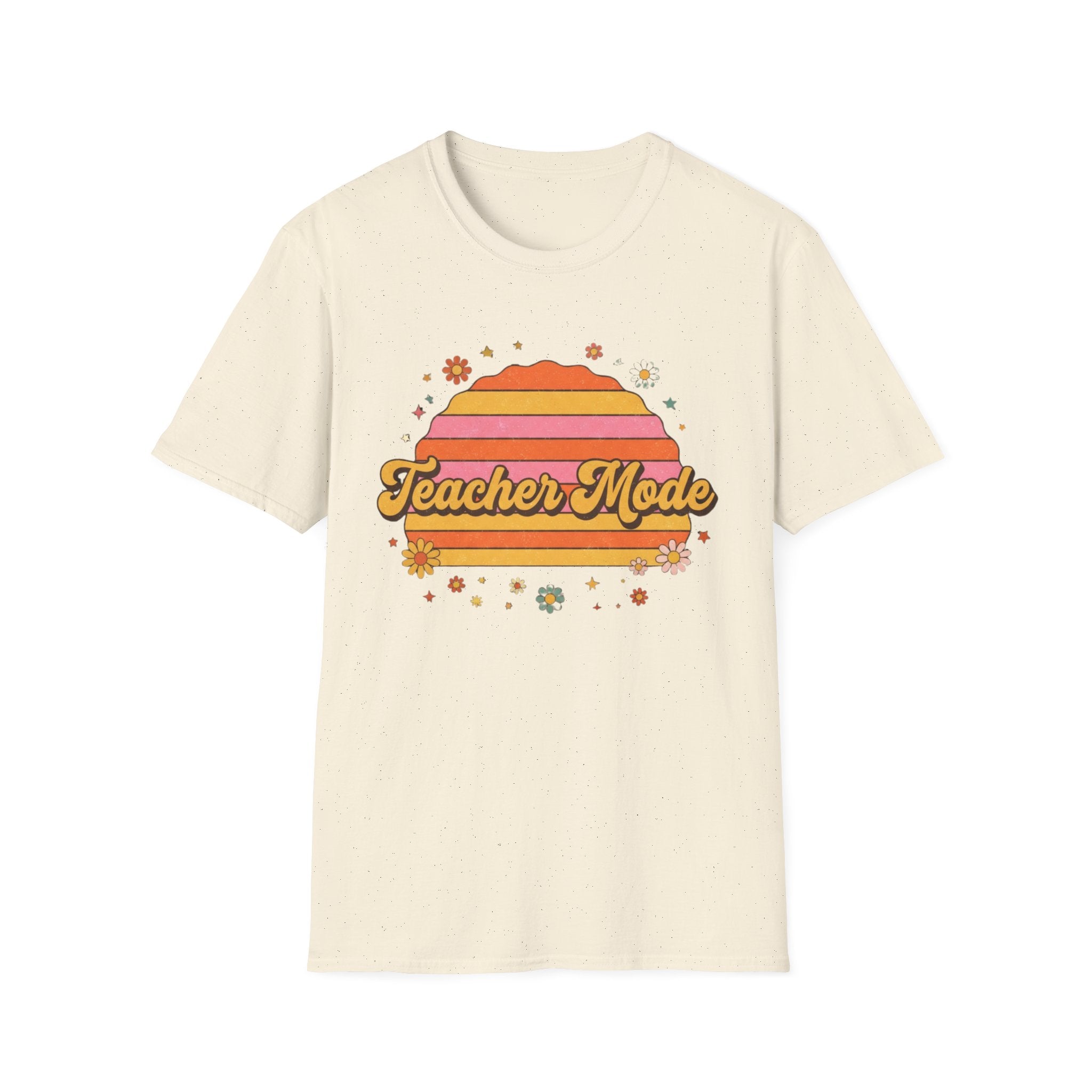 Teacher Mode - Retro Sunset Floral Graphic T
