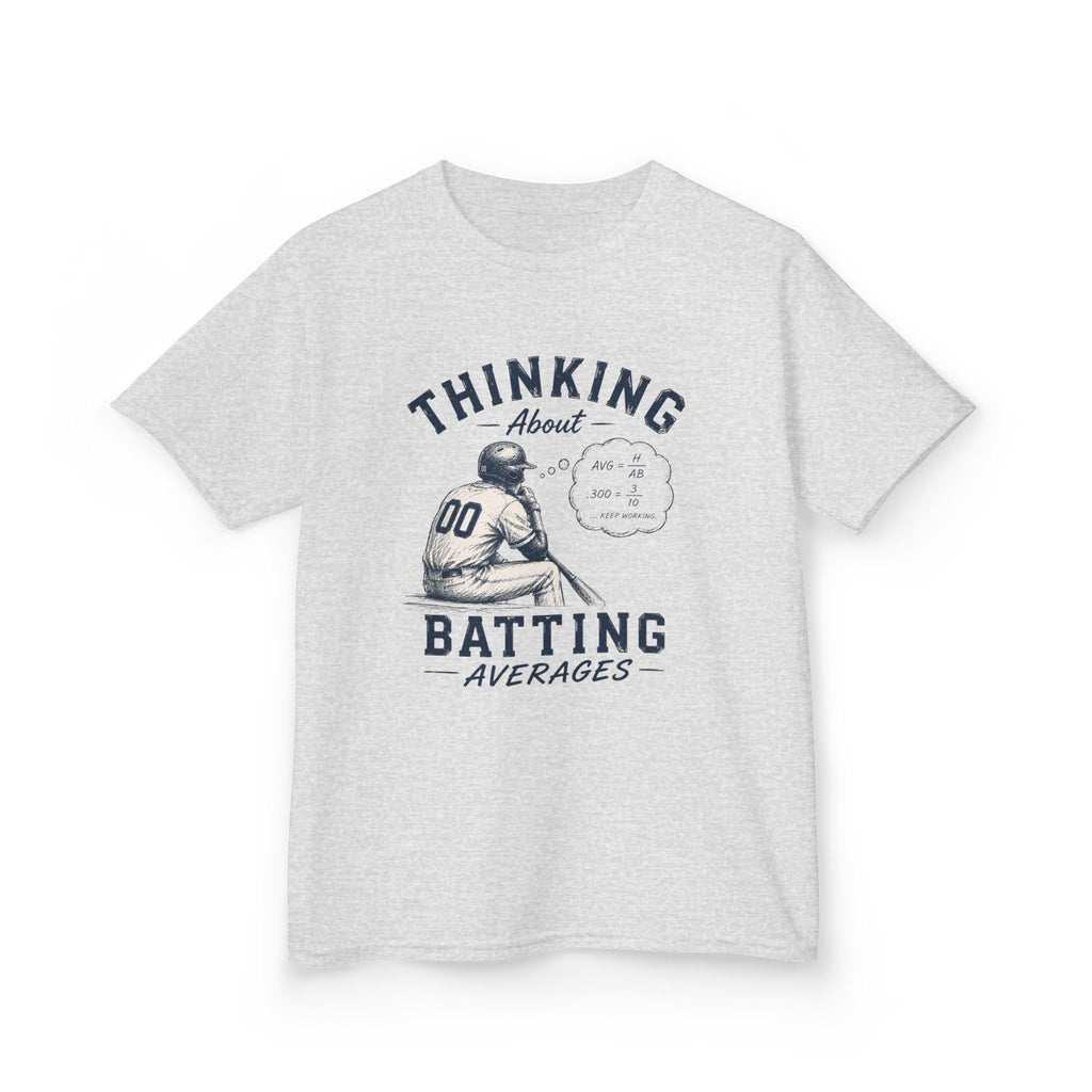 "Thinking About Batting Averages" Retro Baseball Tee