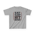 Eat Sleep Hit Repeat - Baseball tee + Youth Size