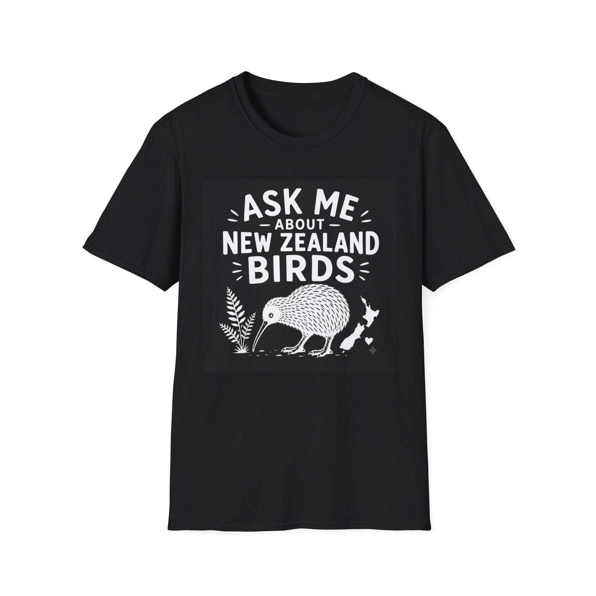 Ask Me About New Zealand Birds  — Kiwi & Native Wildlife Tee