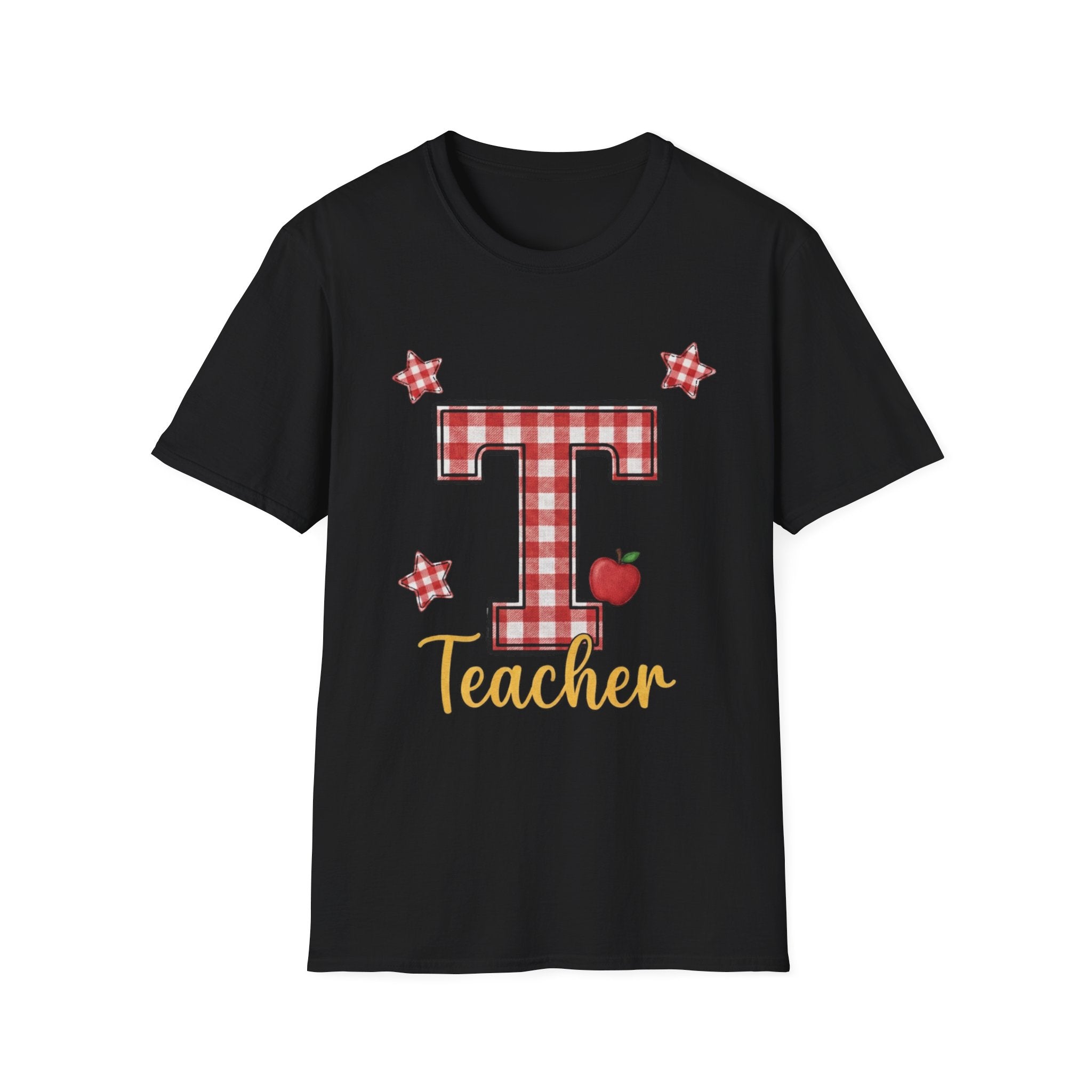 Red Gingham Letter T Teacher T