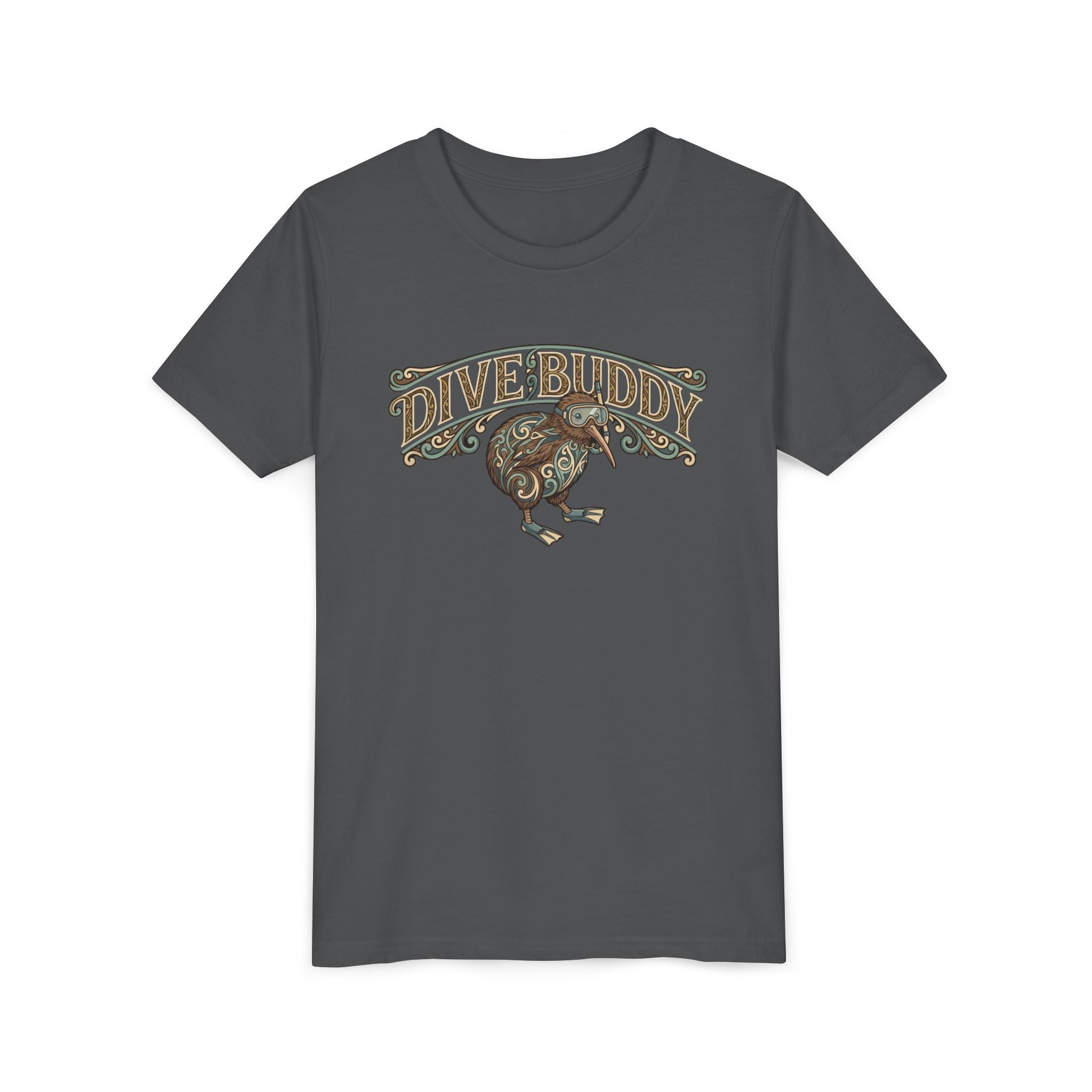 Youth Tee - "Dive Buddy" Kiwi Bird Graphic Kids T-Shirt