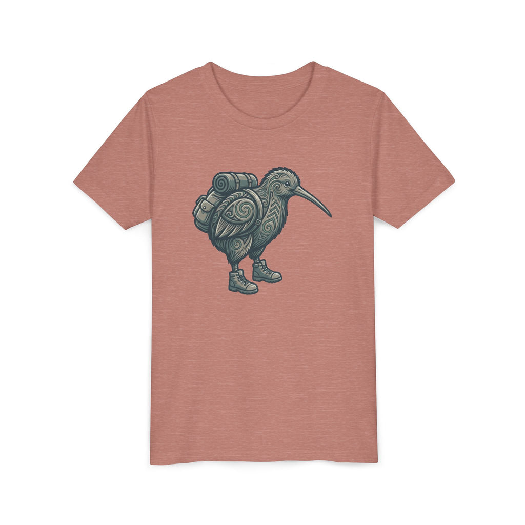 Kiwi Hiker Youth Tee — Adventure Kids Graphic T-Shirt
