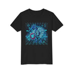 Youth Tee — Neon Tamagotchi Tribal Kiwi Bird Graphic