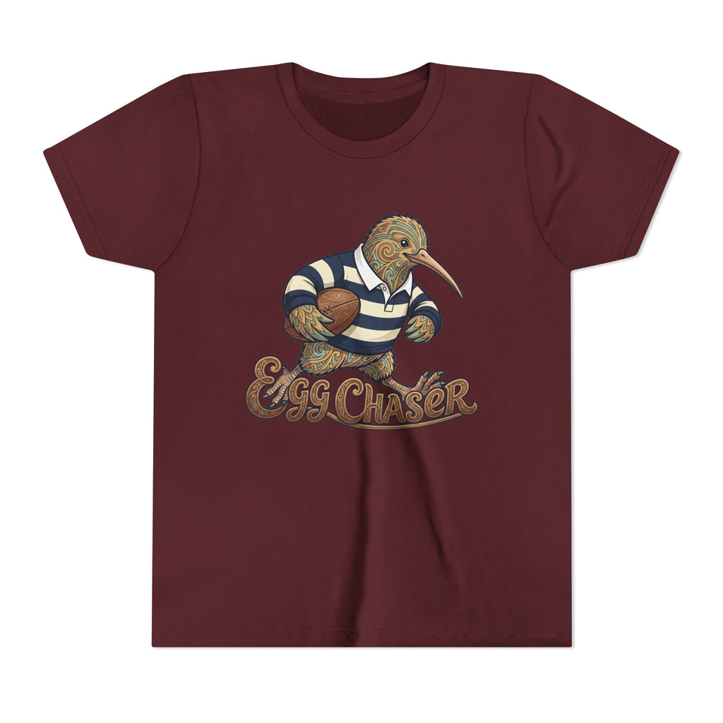 Kiwi Rugby Youth Tee — 'Egg Chaser' Vintage Sports Kids Shirt