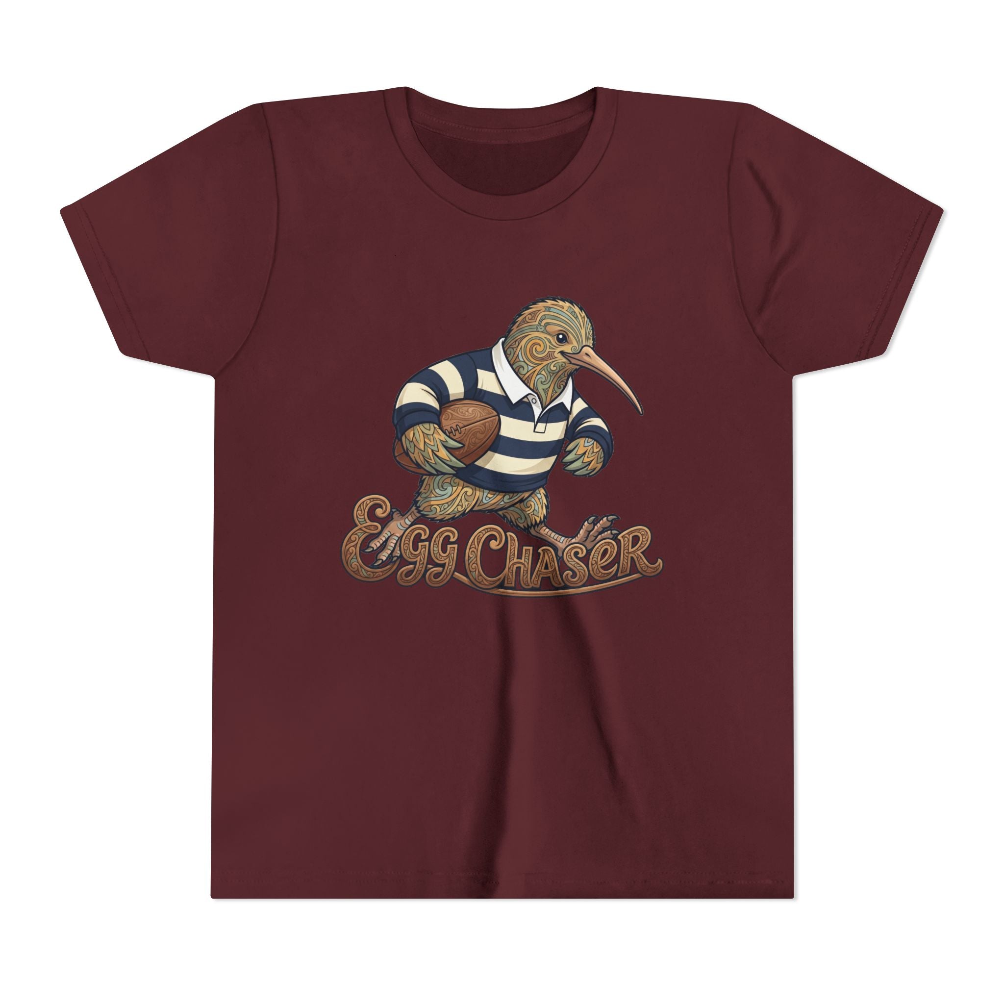 Kiwi Rugby Youth Tee — 'Egg Chaser' Vintage Sports Kids Shirt