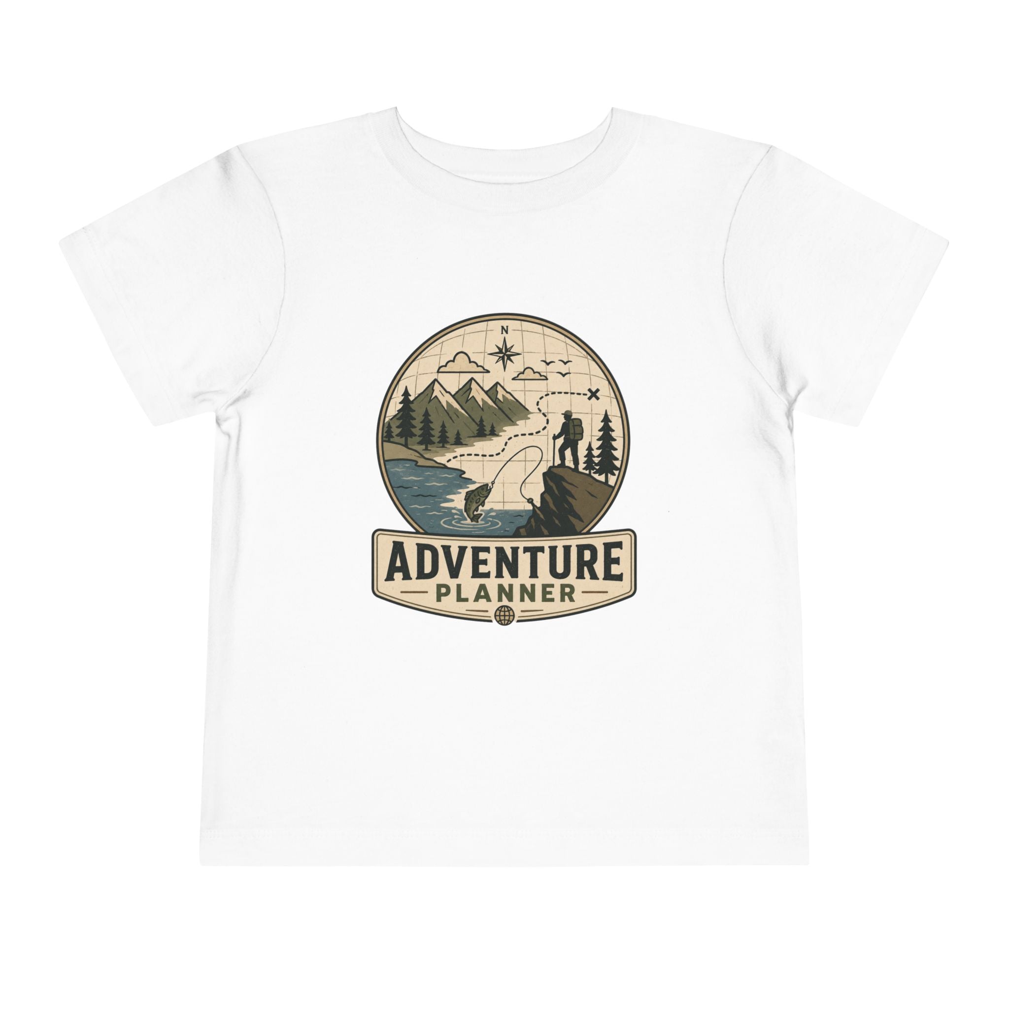 "Adventure Planner" Hiking Graphic Toddler Tee