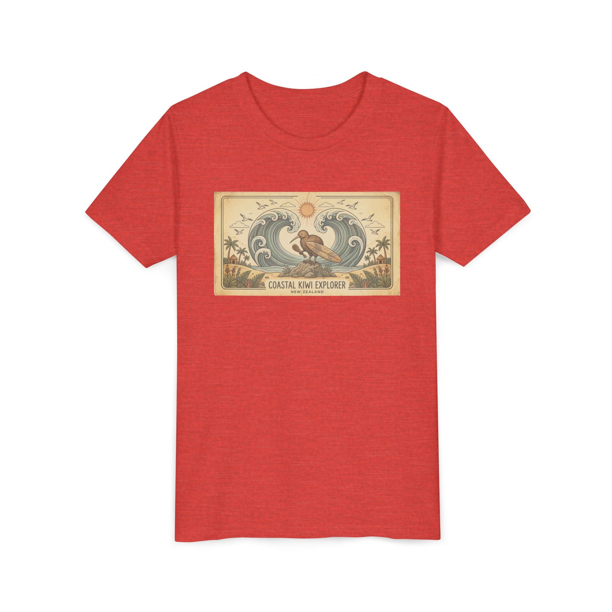Youth Tee — Coastal Wave Explorer Graphic (Kids Surf Ocean T-Shirt)