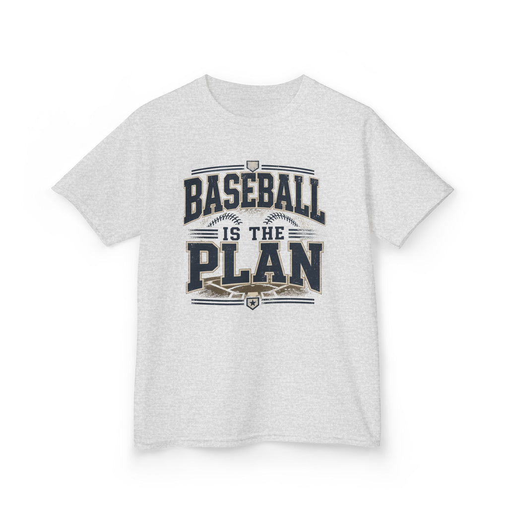 Baseball Is The Plan Kids T‑Shirt — Youth Baseball Graphic Tee