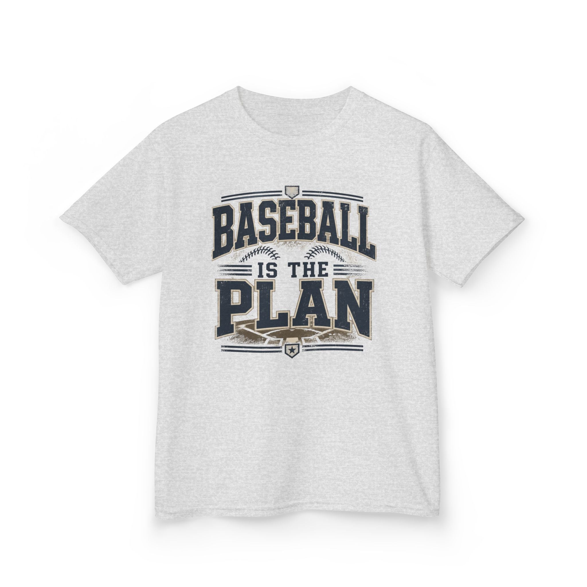 Baseball Is The Plan Kids T‑Shirt — Youth Baseball Graphic Tee