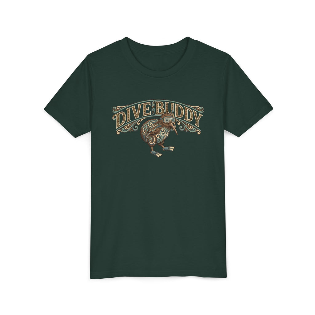 Youth Tee - "Dive Buddy" Kiwi Bird Graphic Kids T-Shirt