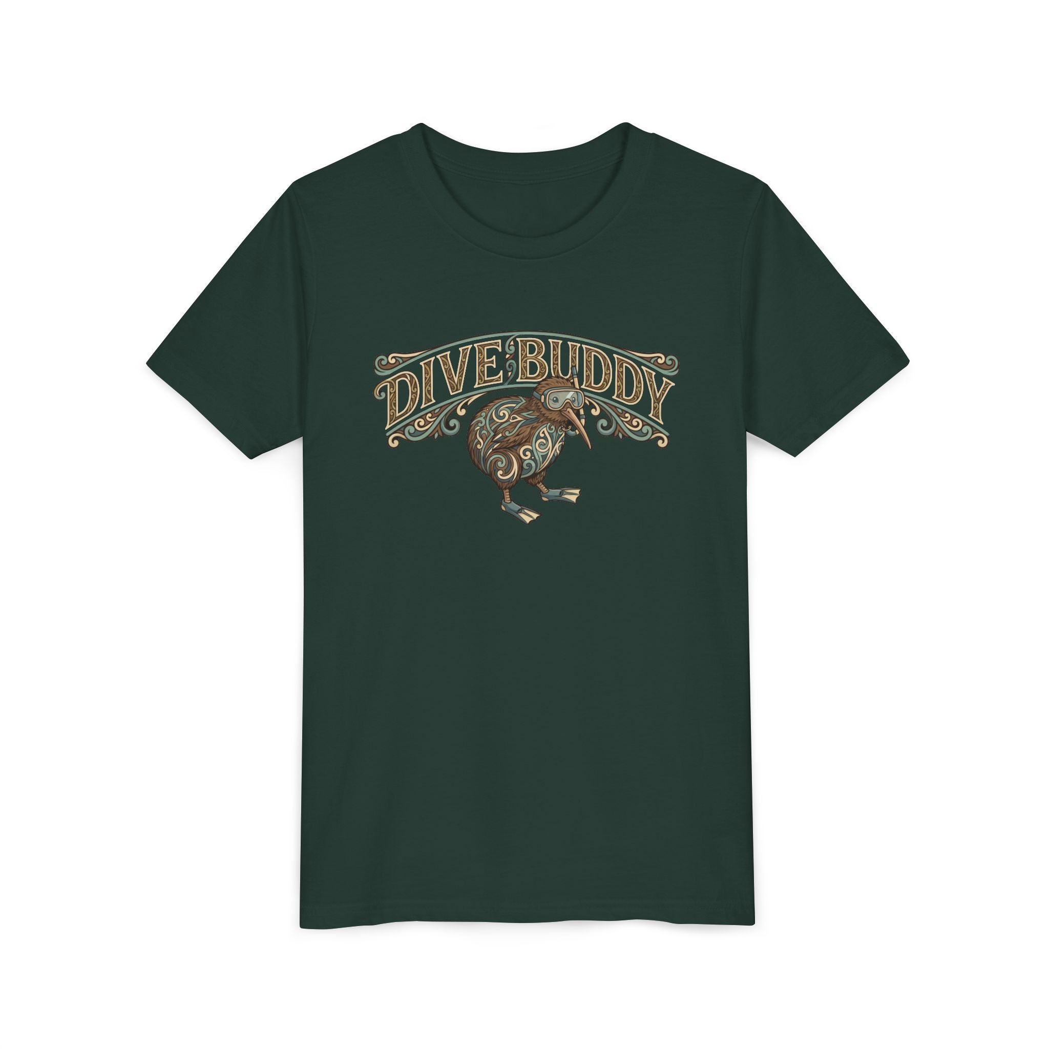 Youth Tee - "Dive Buddy" Kiwi Bird Graphic Kids T-Shirt