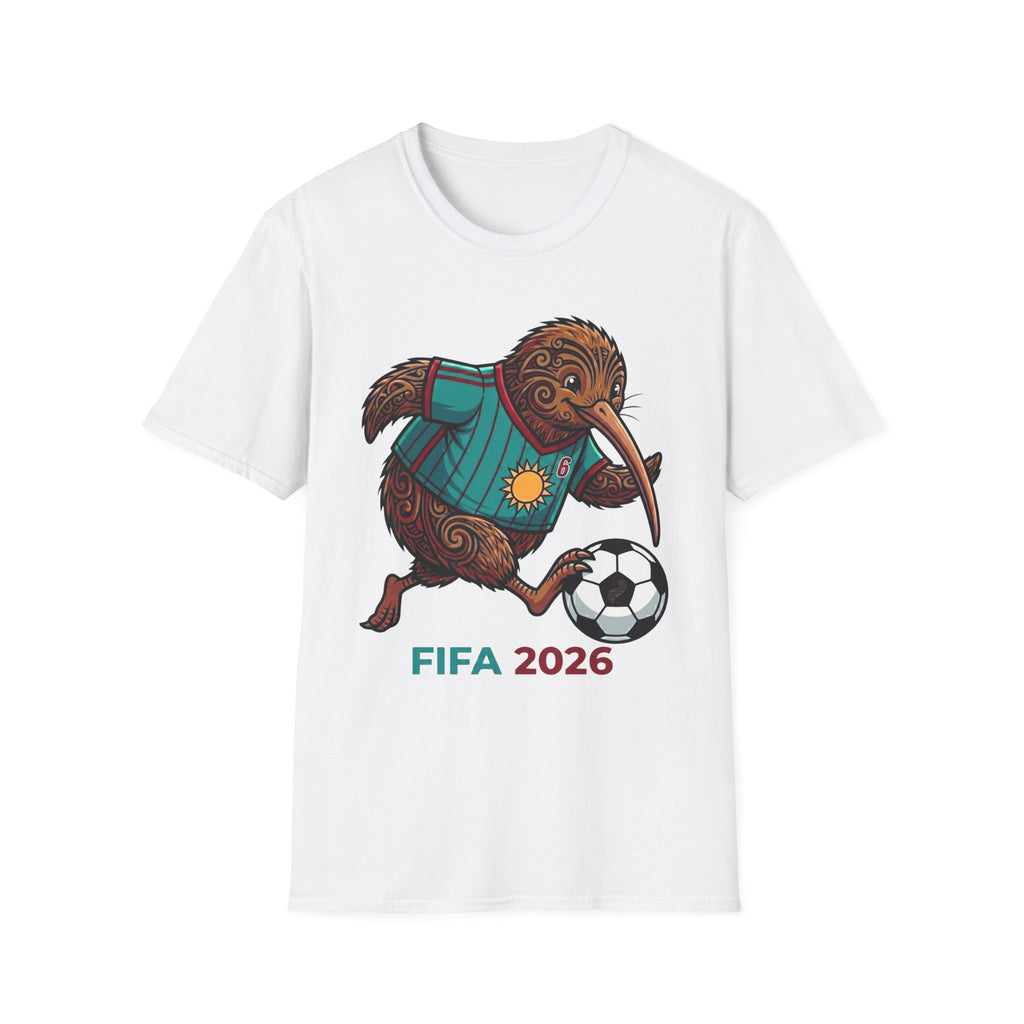 FIFA 2026 Kiwi Soccer Player T-Shirt, Funny Football Bird Graphic Tee, Unique New Zealand Sports Gift for Adults