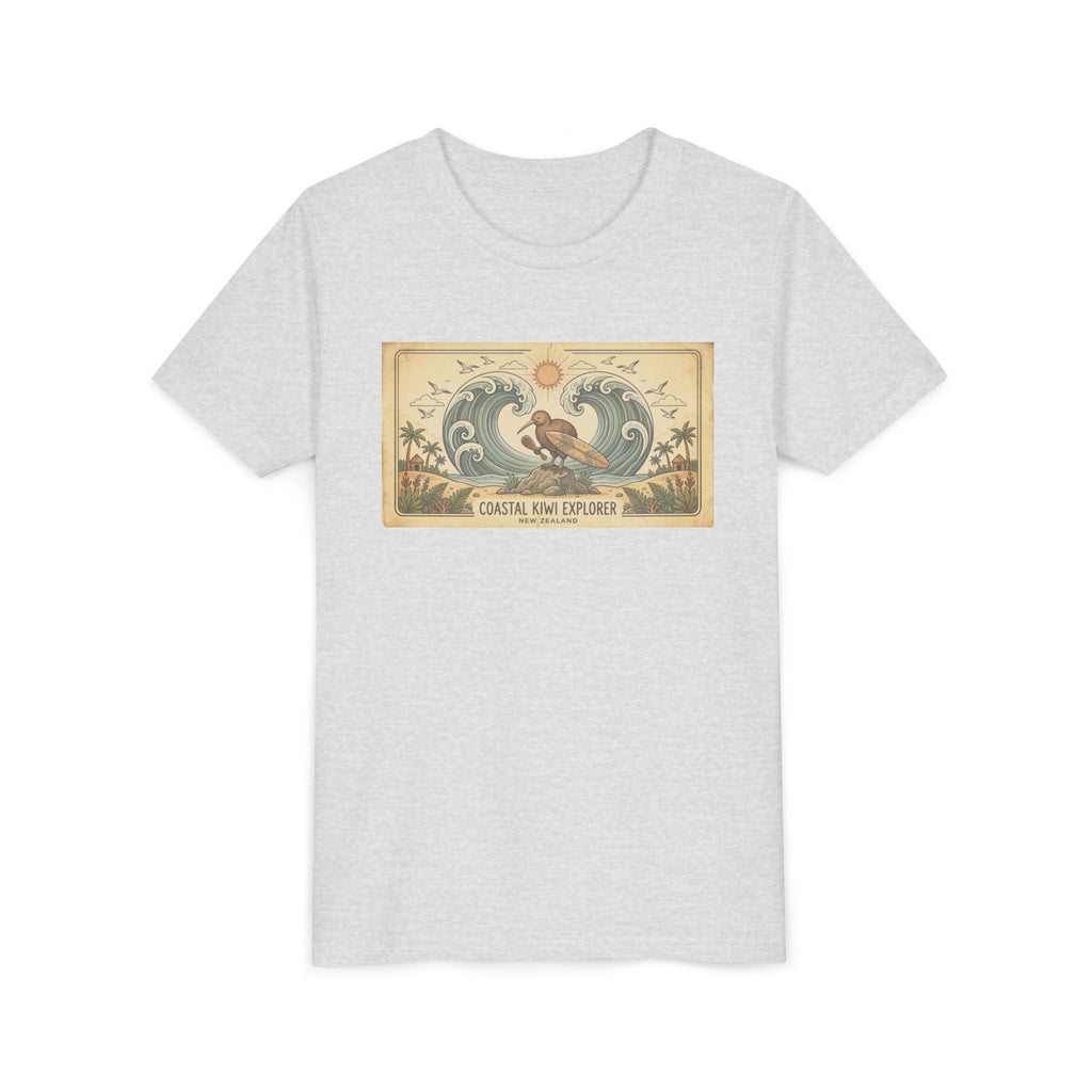 Youth Tee — Coastal Wave Explorer Graphic (Kids Surf Ocean T-Shirt)