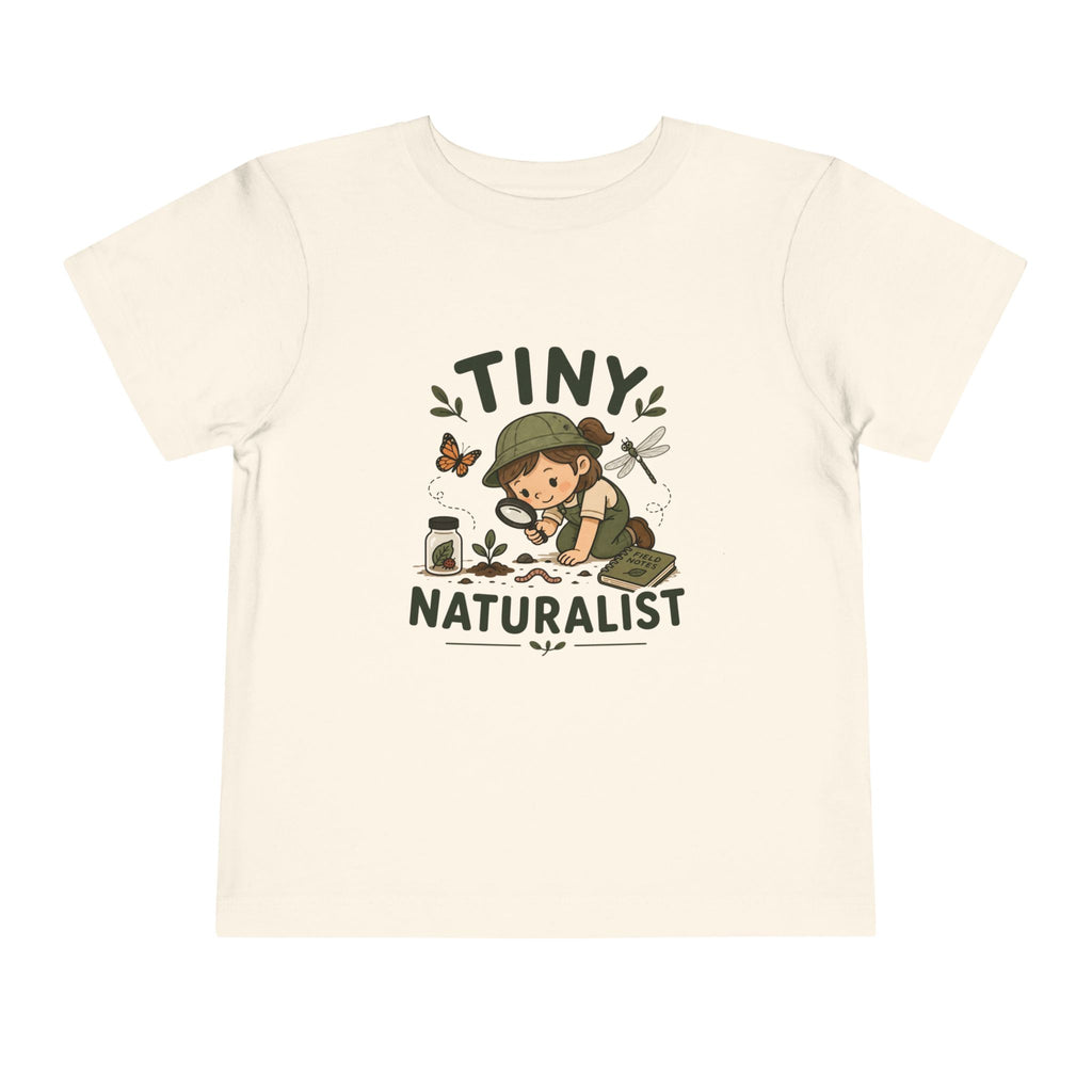 "Tiny Naturalist" Cute Girl Explorer Kids Shirt