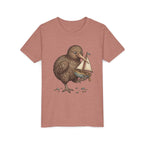Youth T‑Shirt — Cute Kiwi Bird Holding Toy Sailboat Kids Tee