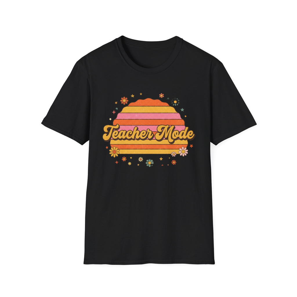 Teacher Mode - Retro Sunset Floral Graphic T