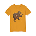 Youth Tee — Whimsical Maori-Style Kiwi Bird Kids Shirt