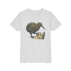 Youth Tee — Kiwi Bird & Sandcastle Kids T‑Shirt (Cute Beach Animal Design)