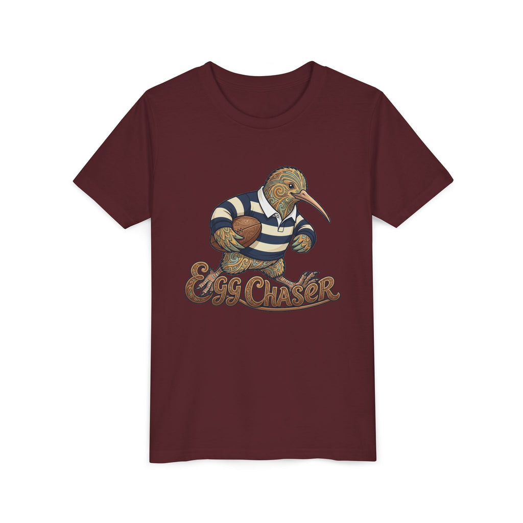 Kiwi Rugby Youth Tee — 'Egg Chaser' Vintage Sports Kids Shirt
