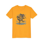 Youth T‑Shirt — Cute Kiwi Bird in Raincoat Splash Design