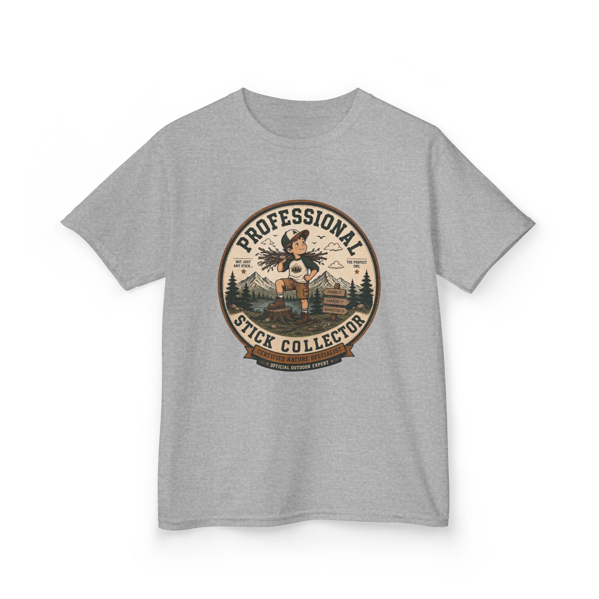 “Professional Stick Collector” Boy Camping Graphic