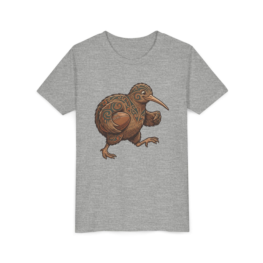 Youth Tee — Whimsical Maori-Style Kiwi Bird Kids Shirt