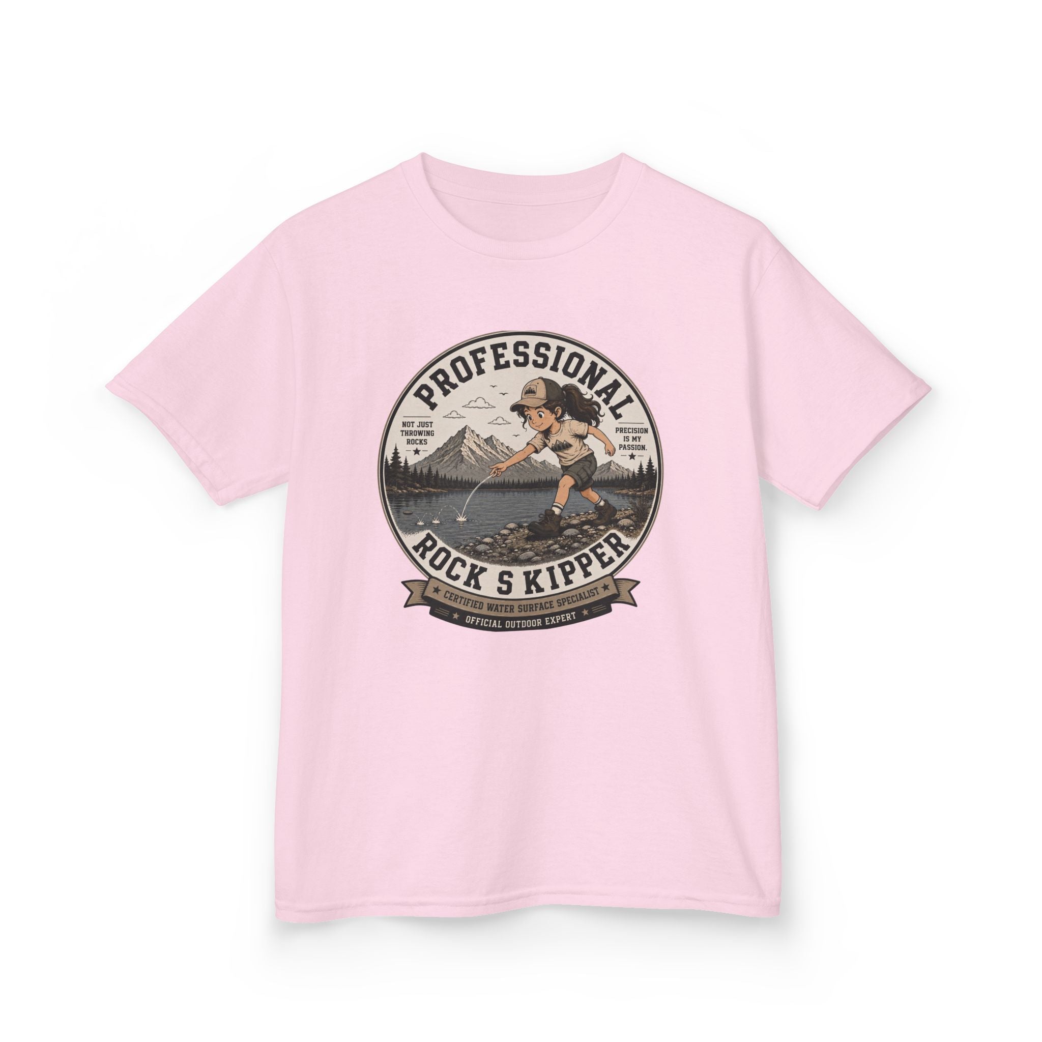 Professional Rock Skipper  —Girl Skipping Stones Design