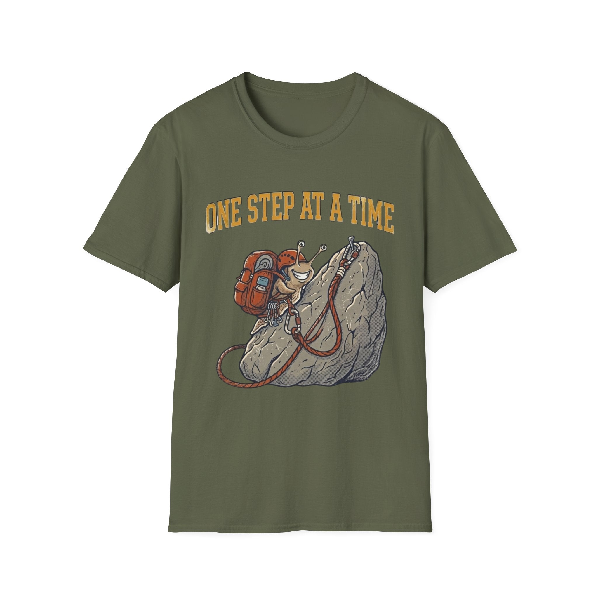 "One Step at a Time" Snail Climber T + Adult Size