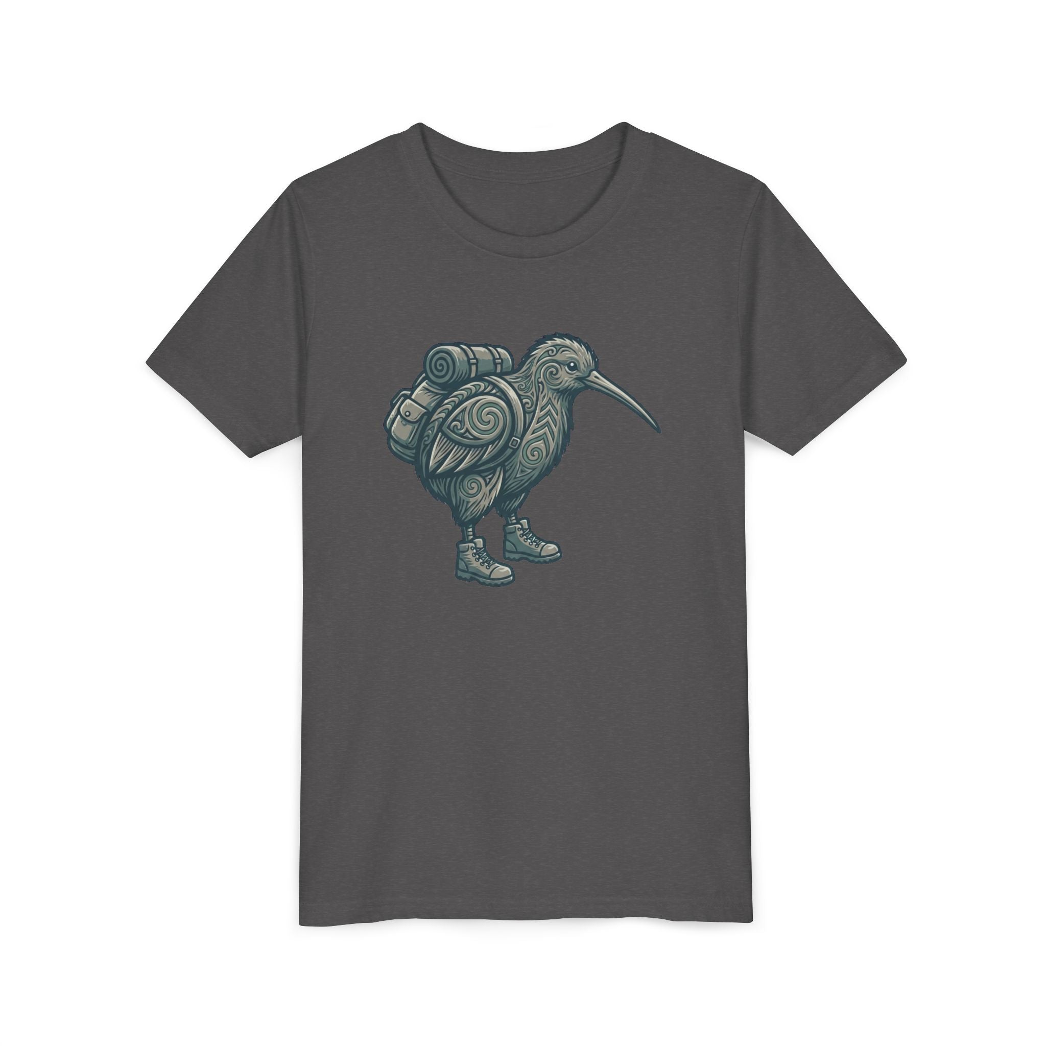 Kiwi Hiker Youth Tee — Adventure Kids Graphic T-Shirt