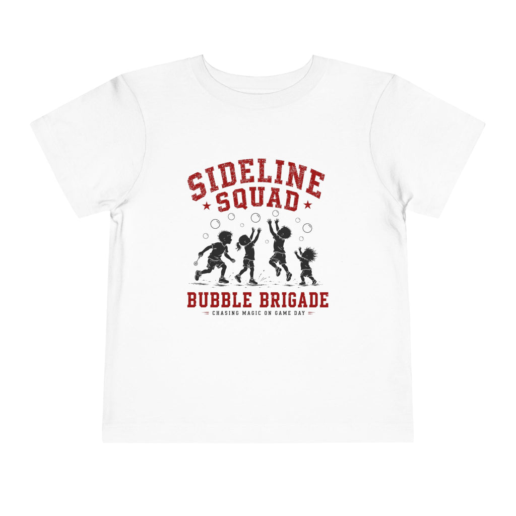 "Sideline Squad Bubble Brigade" Toddler Sports T‑Shirt