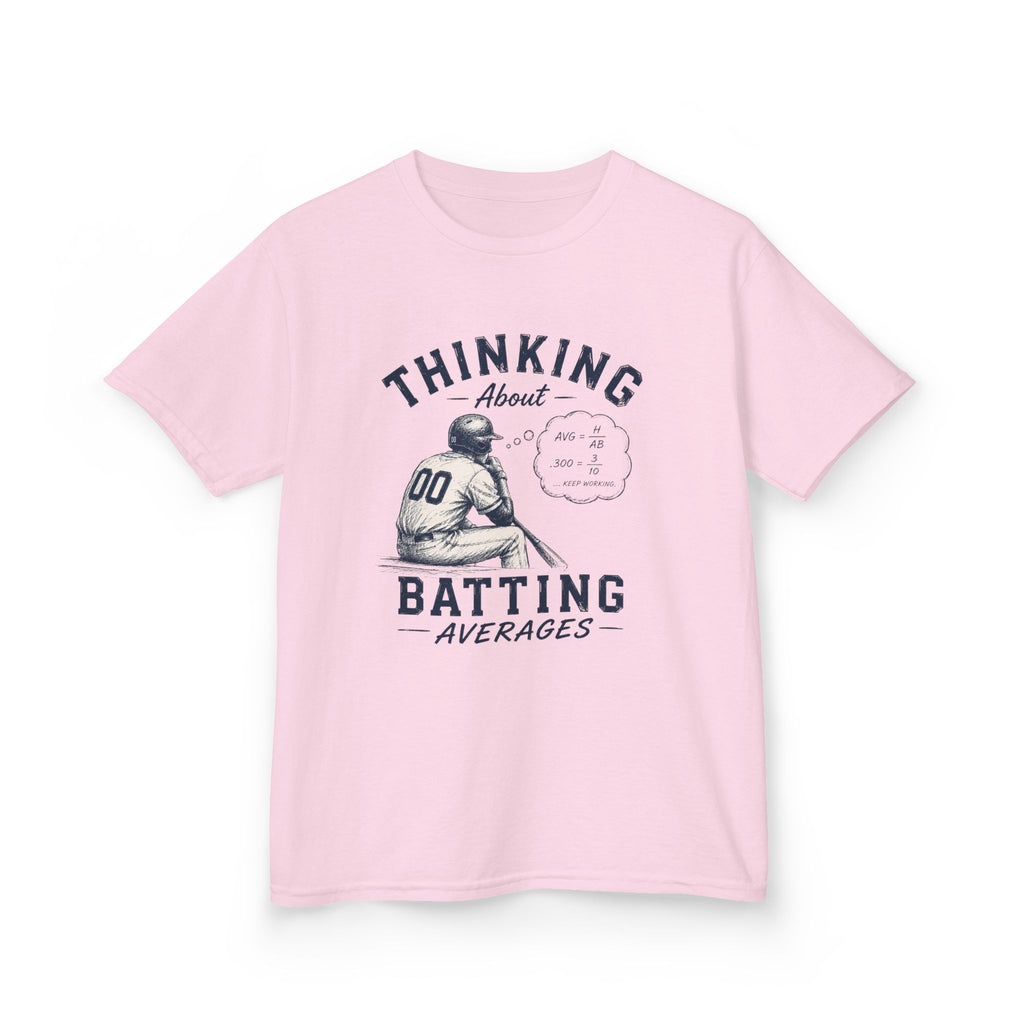 "Thinking About Batting Averages" Retro Baseball Tee