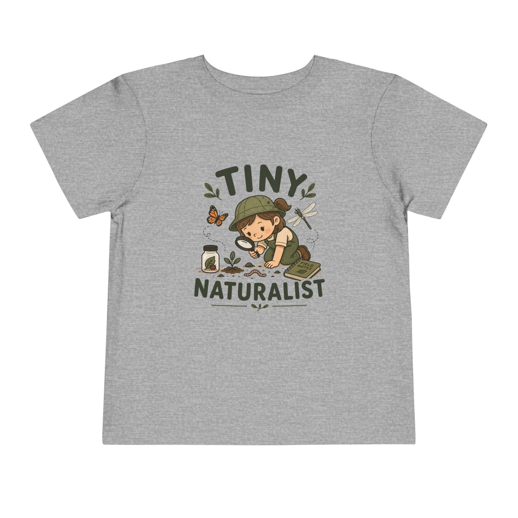 "Tiny Naturalist" Cute Girl Explorer Kids Shirt