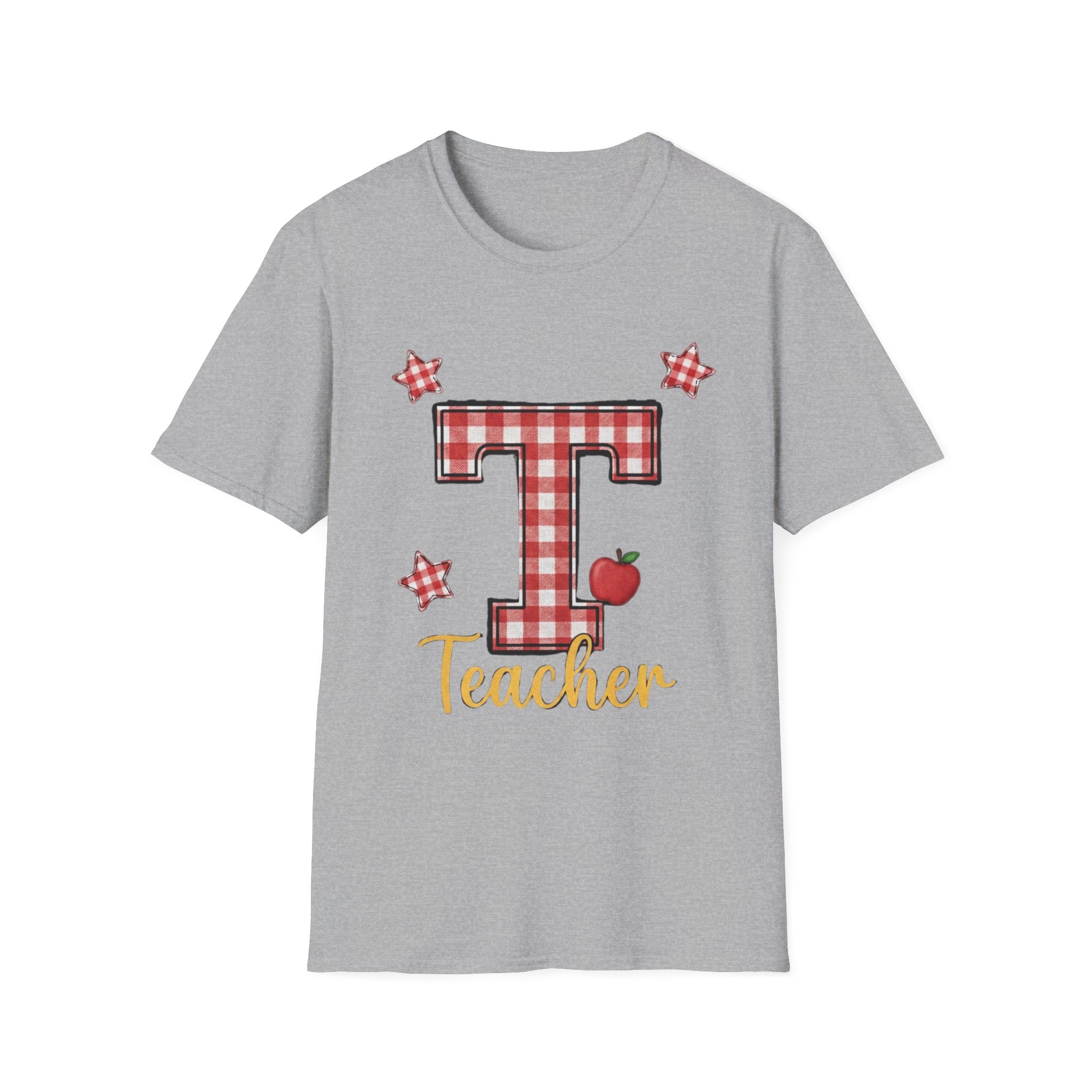Red Gingham Letter T Teacher T