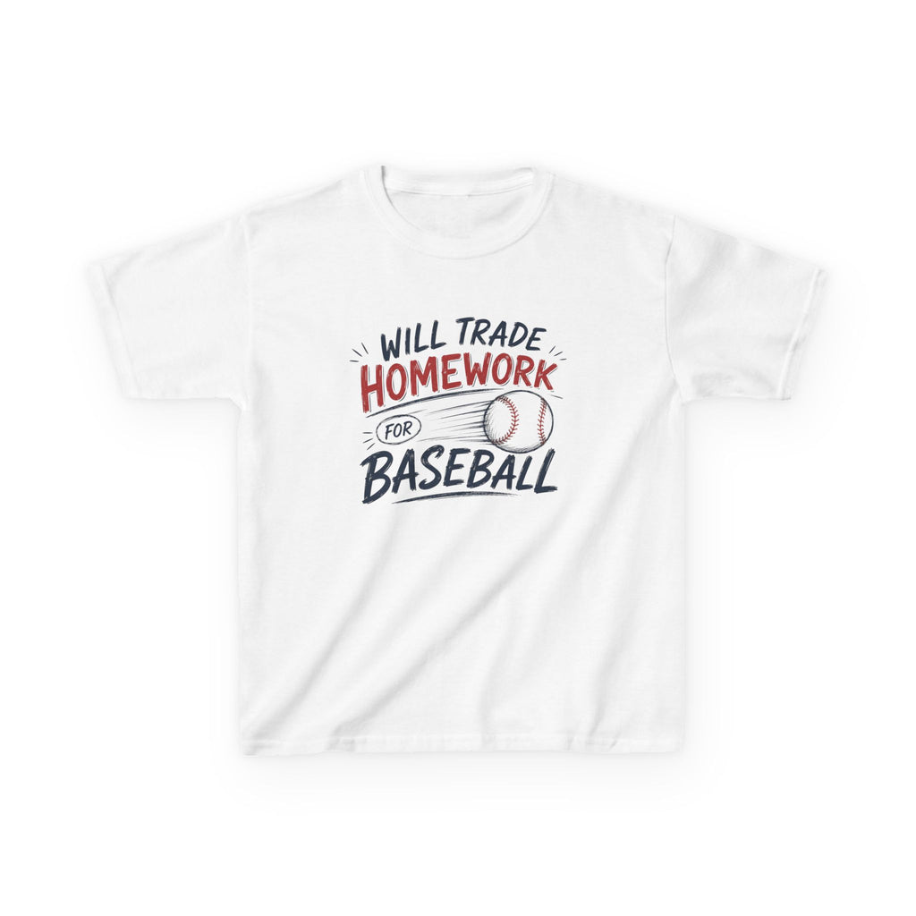 "Will Trade Homework for Baseball" Graphic Shirt
