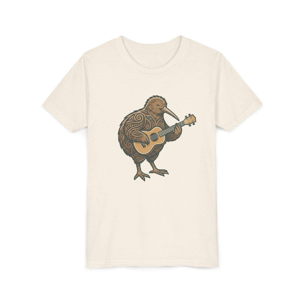 Kiwi Bird Guitar Youth Tee — Cute Musical Kiwi Kids T‑Shirt