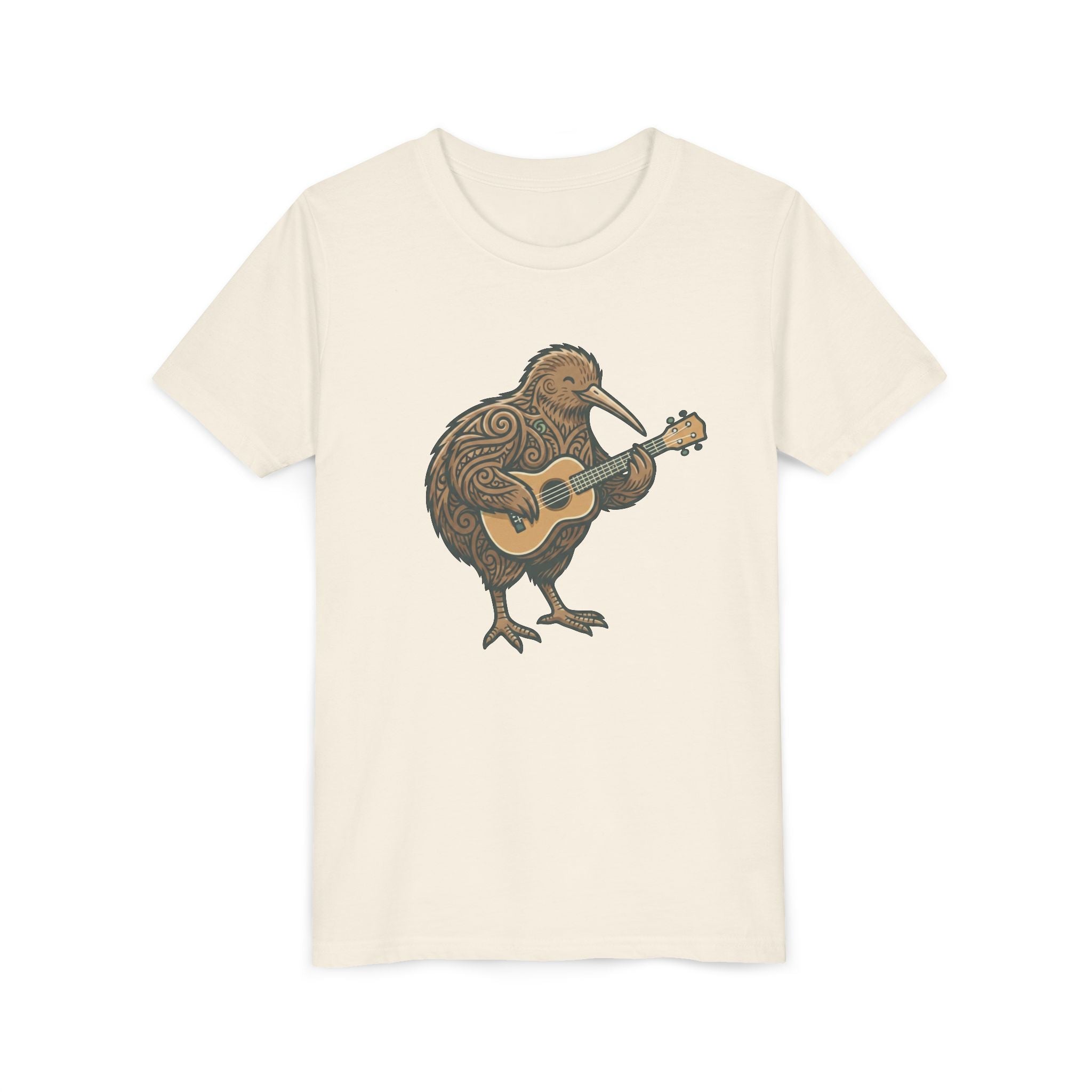 Kiwi Bird Guitar Youth Tee — Cute Musical Kiwi Kids T‑Shirt