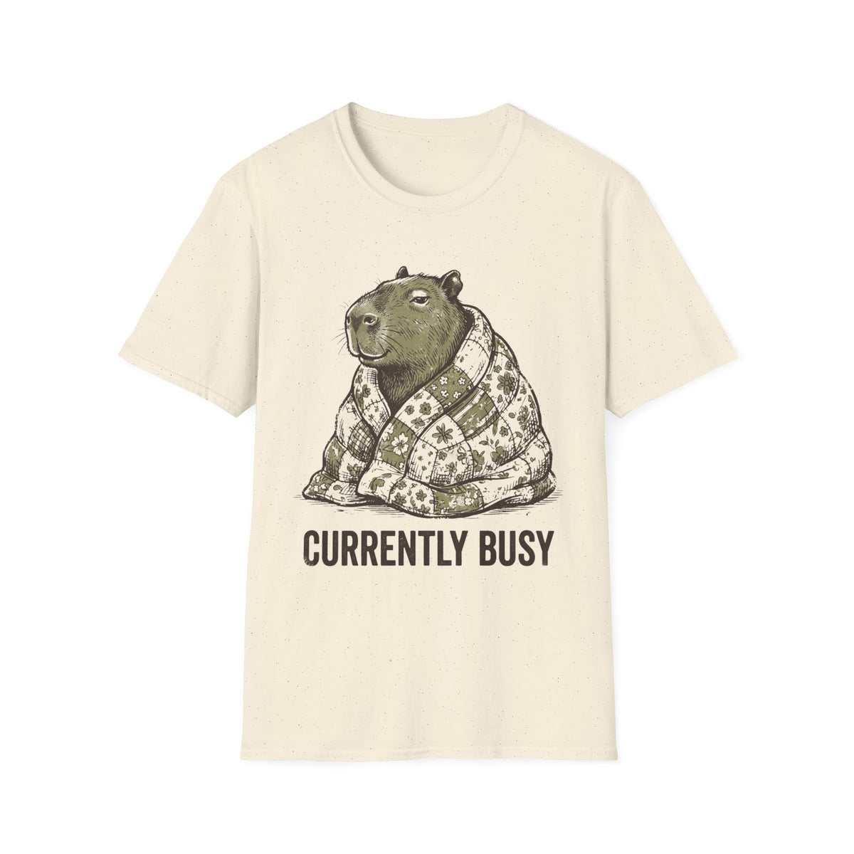 Cozy Capybara "Currently Busy" +Adult Size