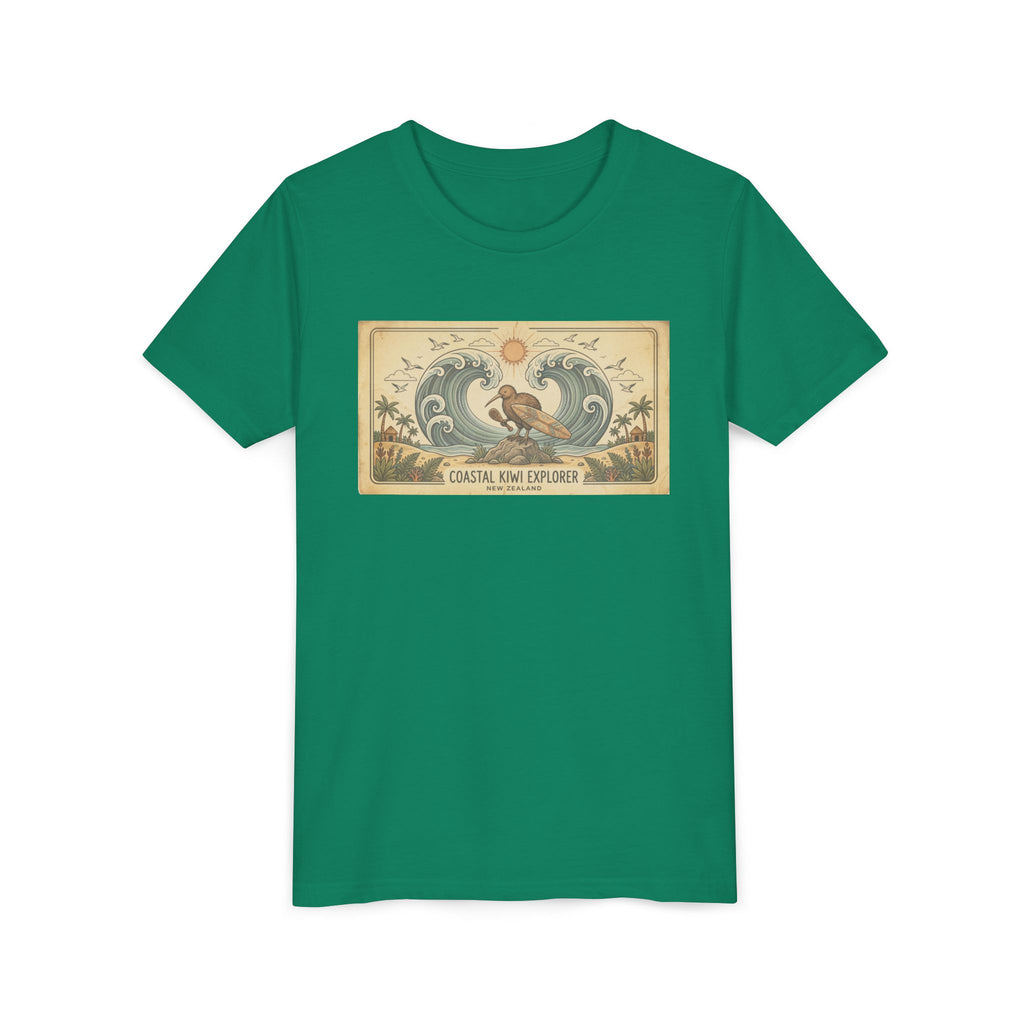 Youth Tee — Coastal Wave Explorer Graphic (Kids Surf Ocean T-Shirt)