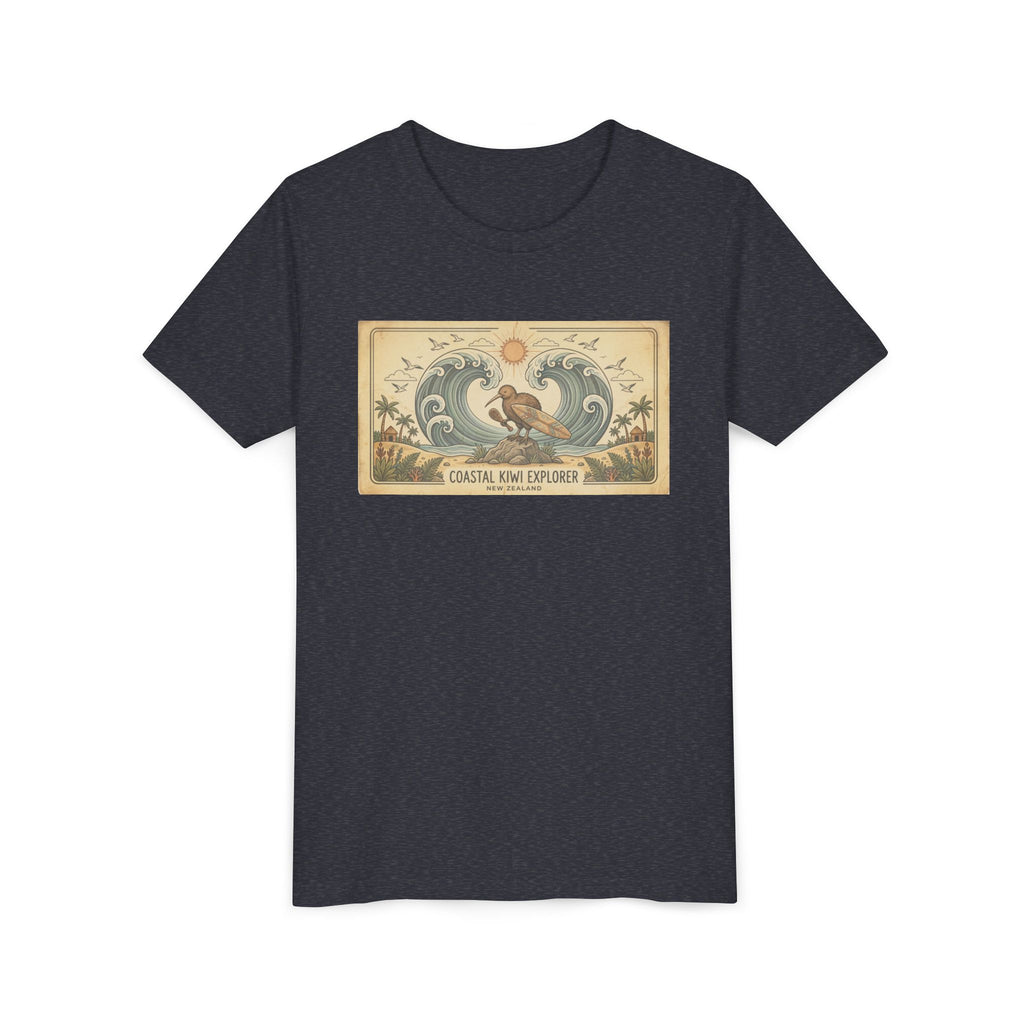Youth Tee — Coastal Wave Explorer Graphic (Kids Surf Ocean T-Shirt)