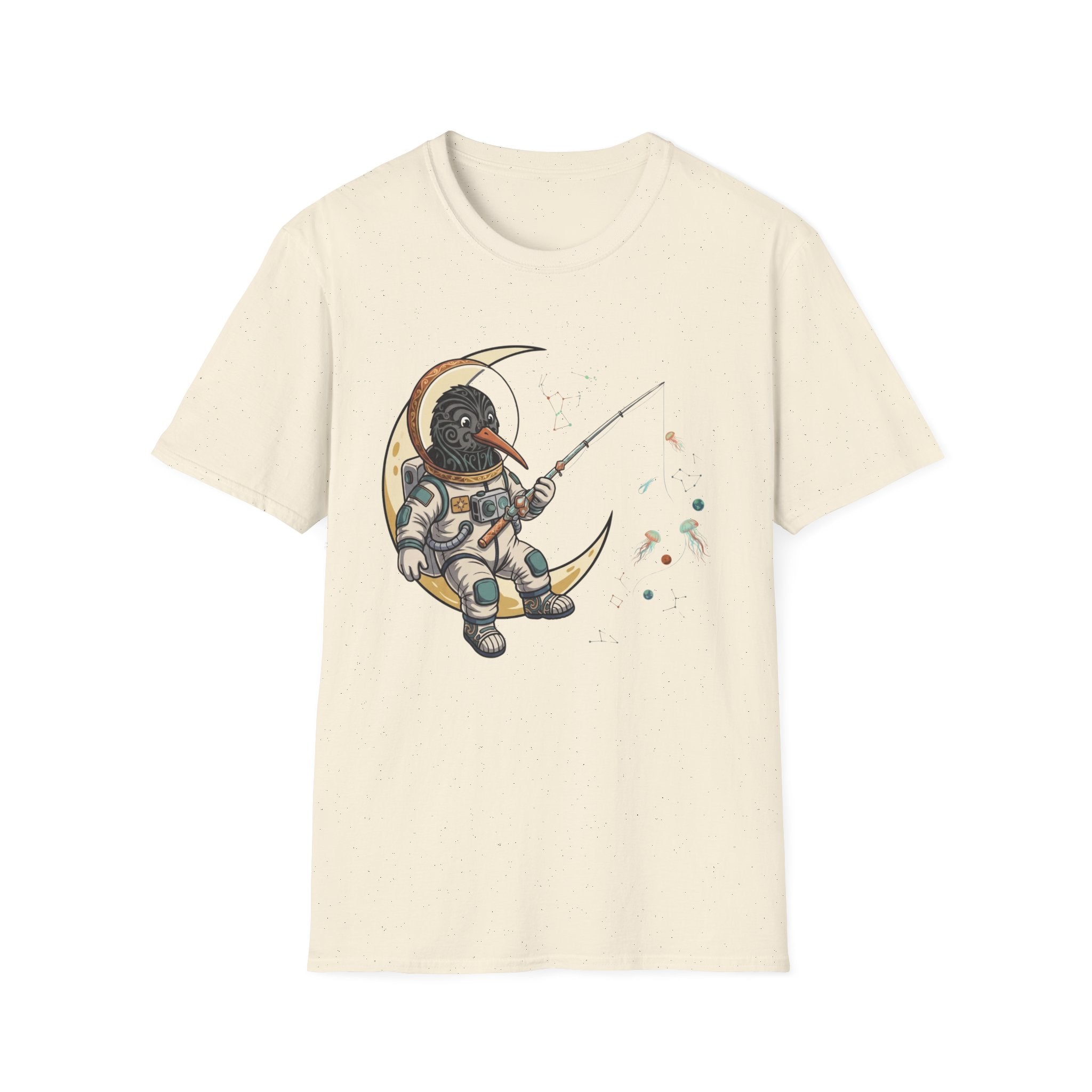 Astronaut Kiwi Fishing on the Moon
