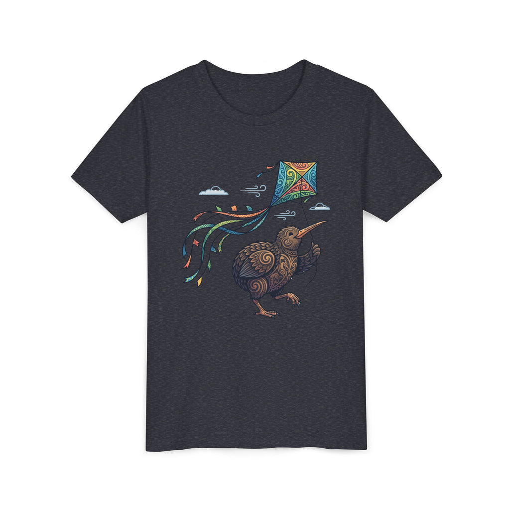 Kiwi Kite Kids Tee — Whimsical New Zealand Bird Graphic Youth Shirt