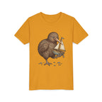 Youth T‑Shirt — Cute Kiwi Bird Holding Toy Sailboat Kids Tee