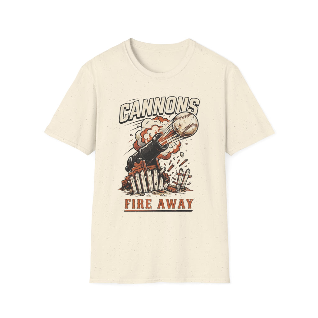 Cannons - Baseball T‑Shirt — 'Fire Away'