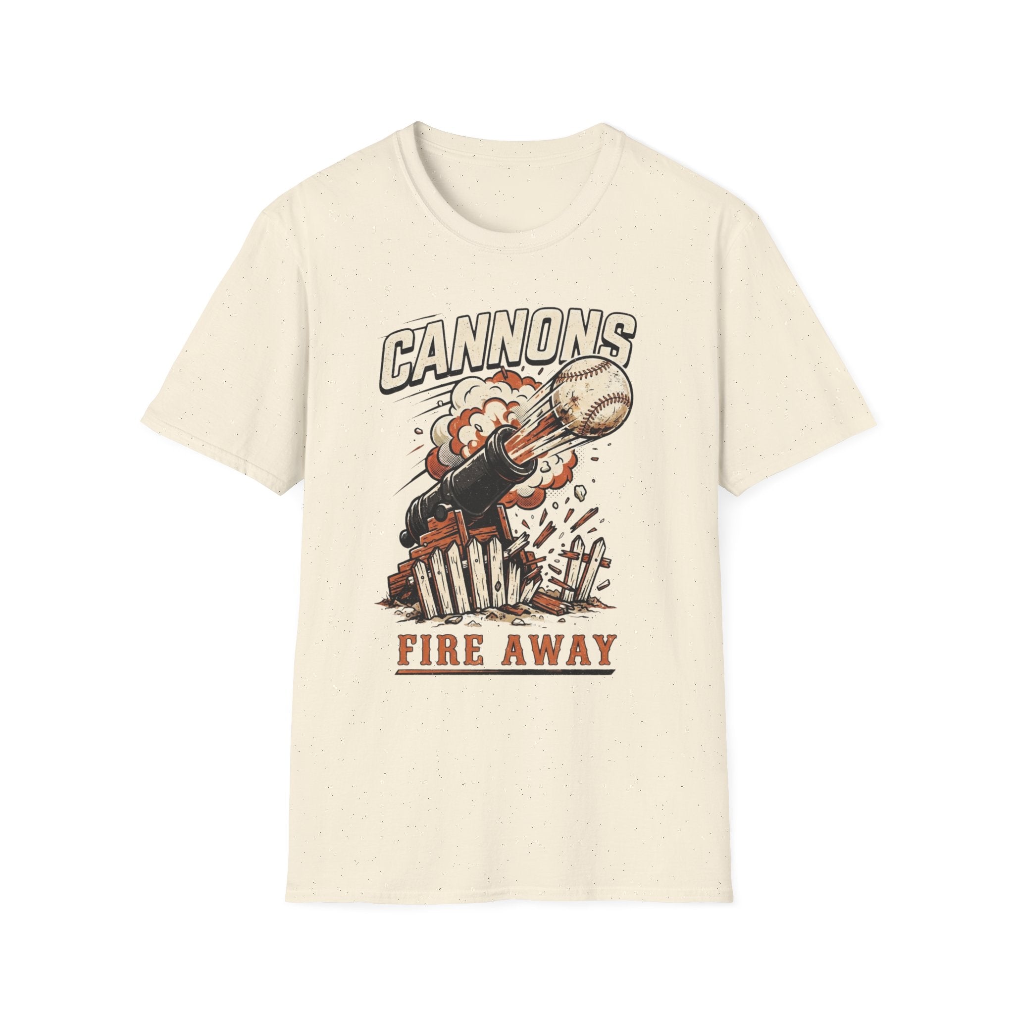 Cannons - Baseball T‑Shirt — 'Fire Away'