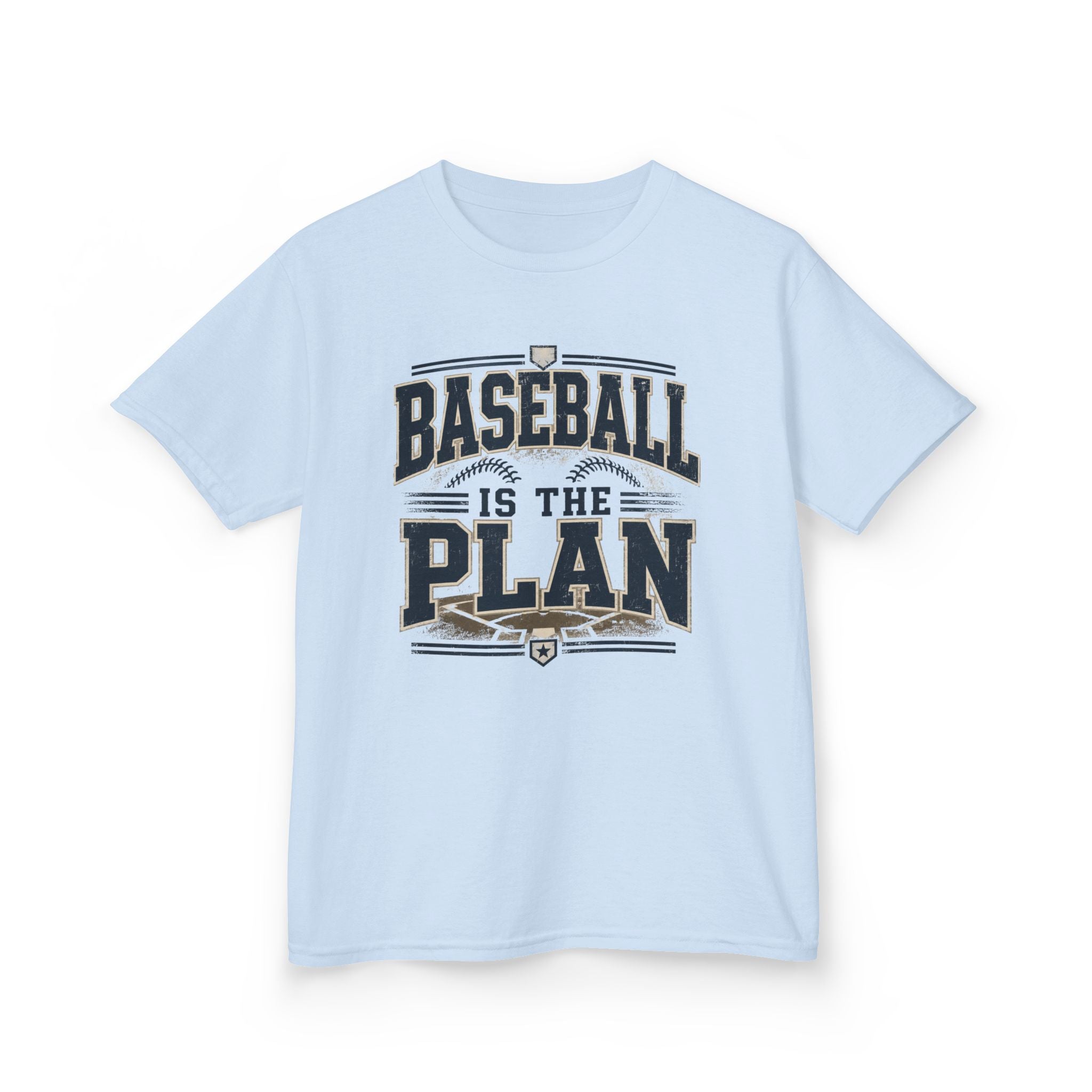 Baseball Is The Plan Kids T‑Shirt — Youth Baseball Graphic Tee