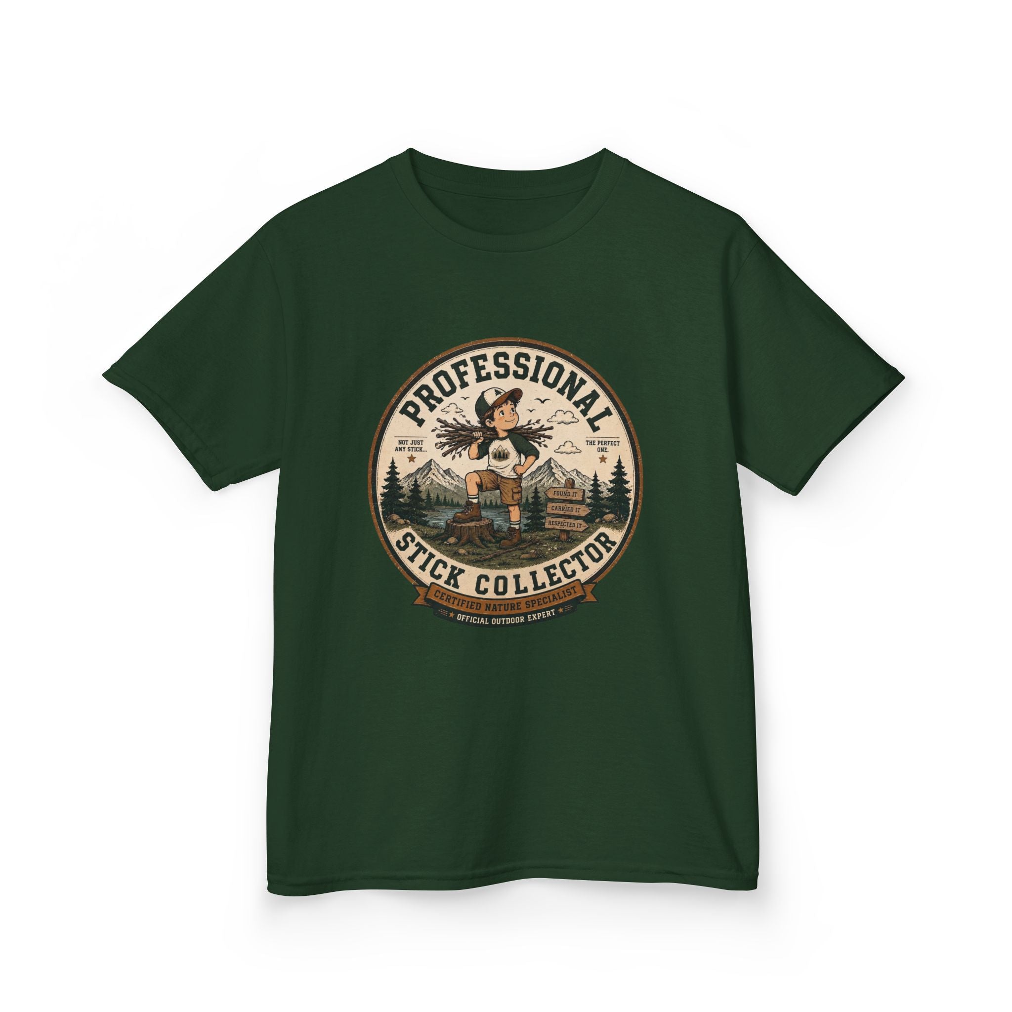 “Professional Stick Collector” Boy Camping Graphic