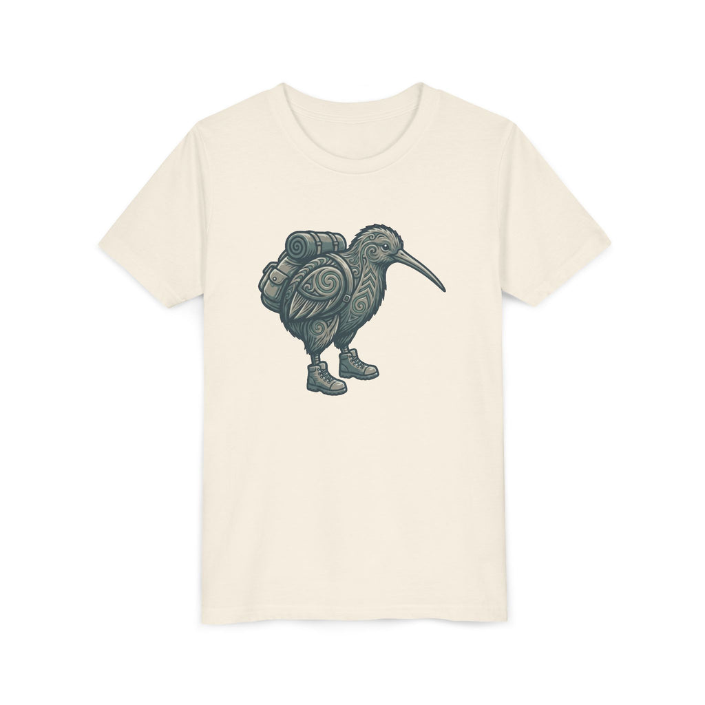 Kiwi Hiker Youth Tee — Adventure Kids Graphic T-Shirt